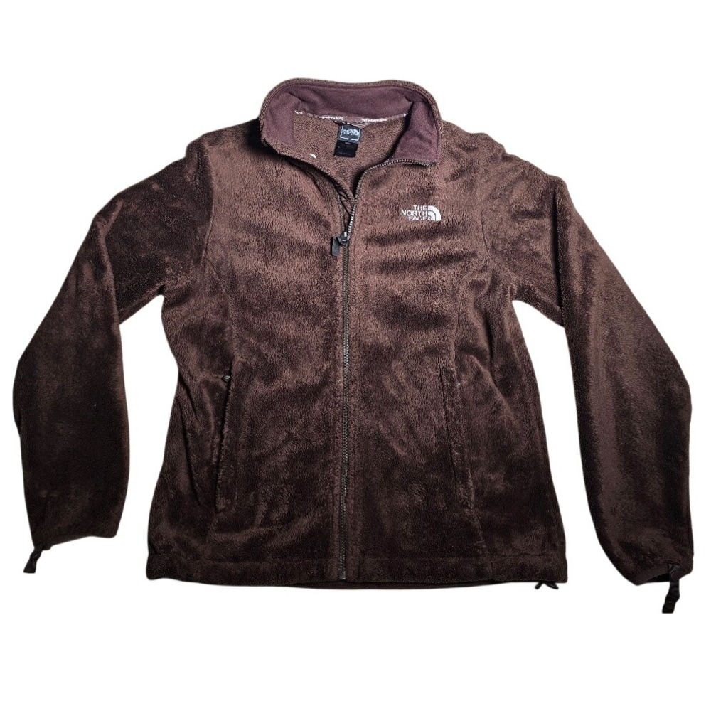 The North Face Osito Fleece Jacket‎ Womens Medium Brown Full Zip Soft High Pile